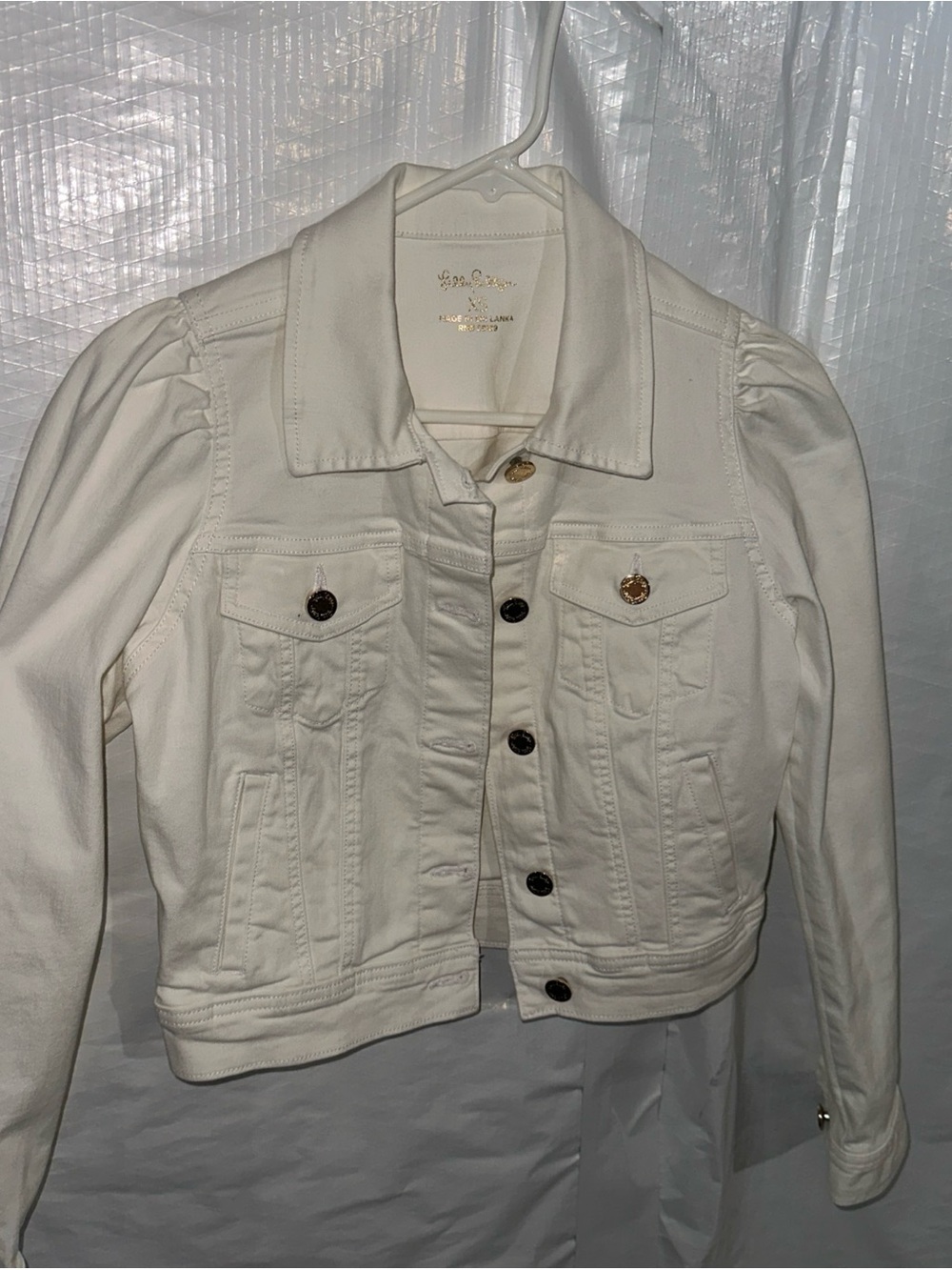 Lily  Women's Cream Button-Front Jacket